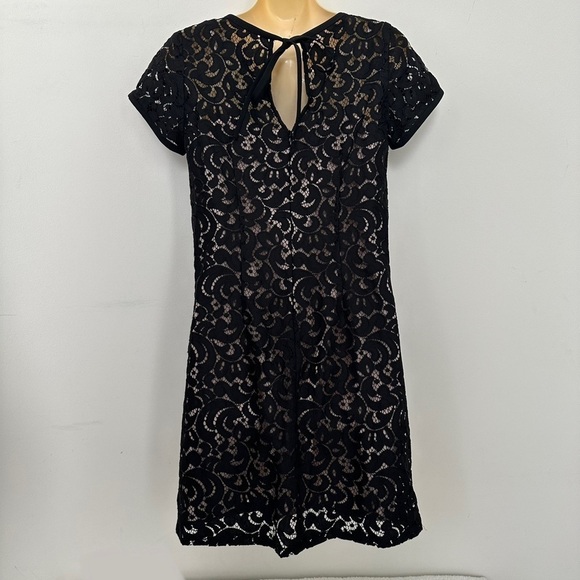 LOFT Black Lace Sheath Mini Dress size 0 - Picture 2 of 5